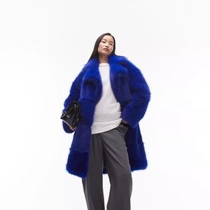NEW Topshop/Asos Longline Faux Fur Coat Size Small